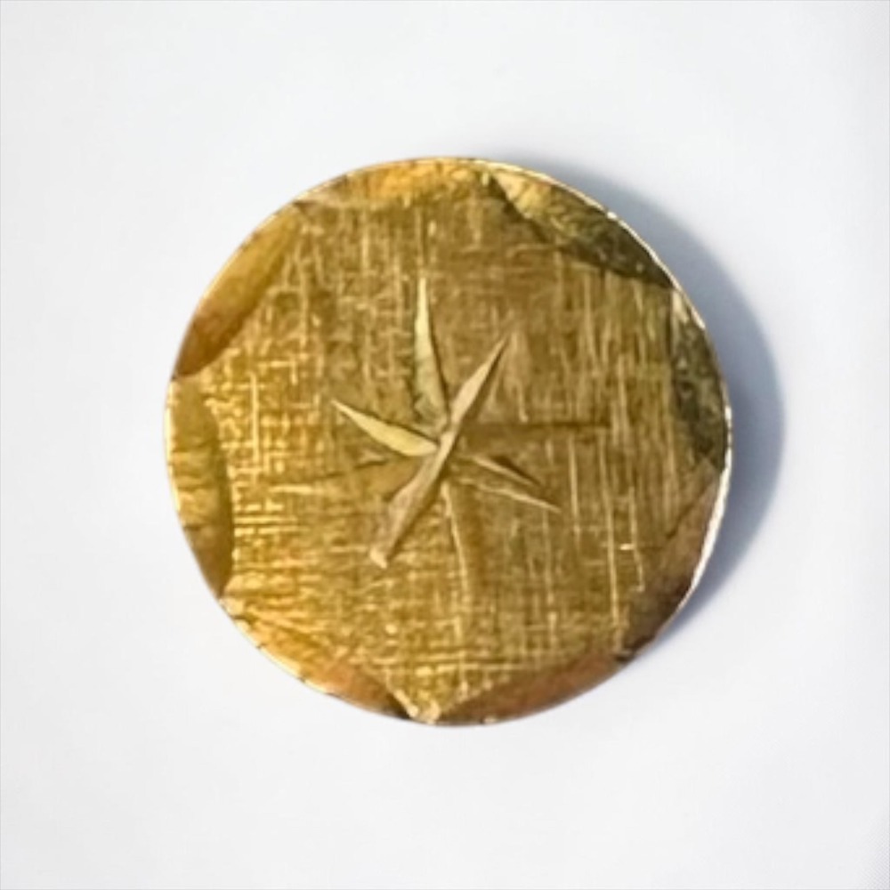 Vintage‎ MCM Starburst Crosshatch Tie Tack Mens Gold Tone Chain Bar